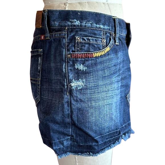 Lucky Brand Skirt Womens Size 6 Blue Western Classic Rodeo Retro Girlie - Picture 3 of 8